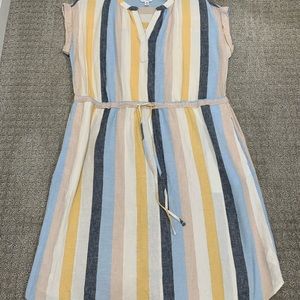 Time and Tue Multi Color Dress w/ Gold Shimmer